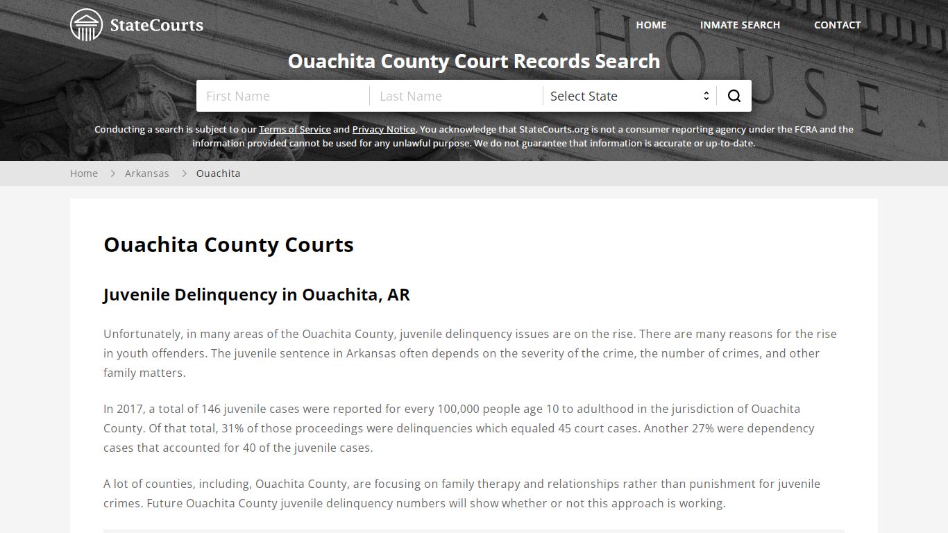 Ouachita County, AR Courts - Records & Cases - StateCourts