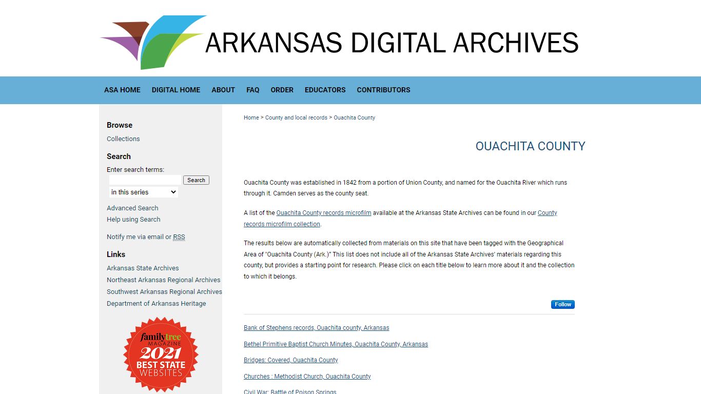 Ouachita County | County and local records | Arkansas ...